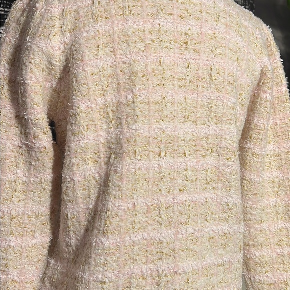 LoveShackFancy Saxson Cardigan in Cream Puff Pink - Picture 3 of 9